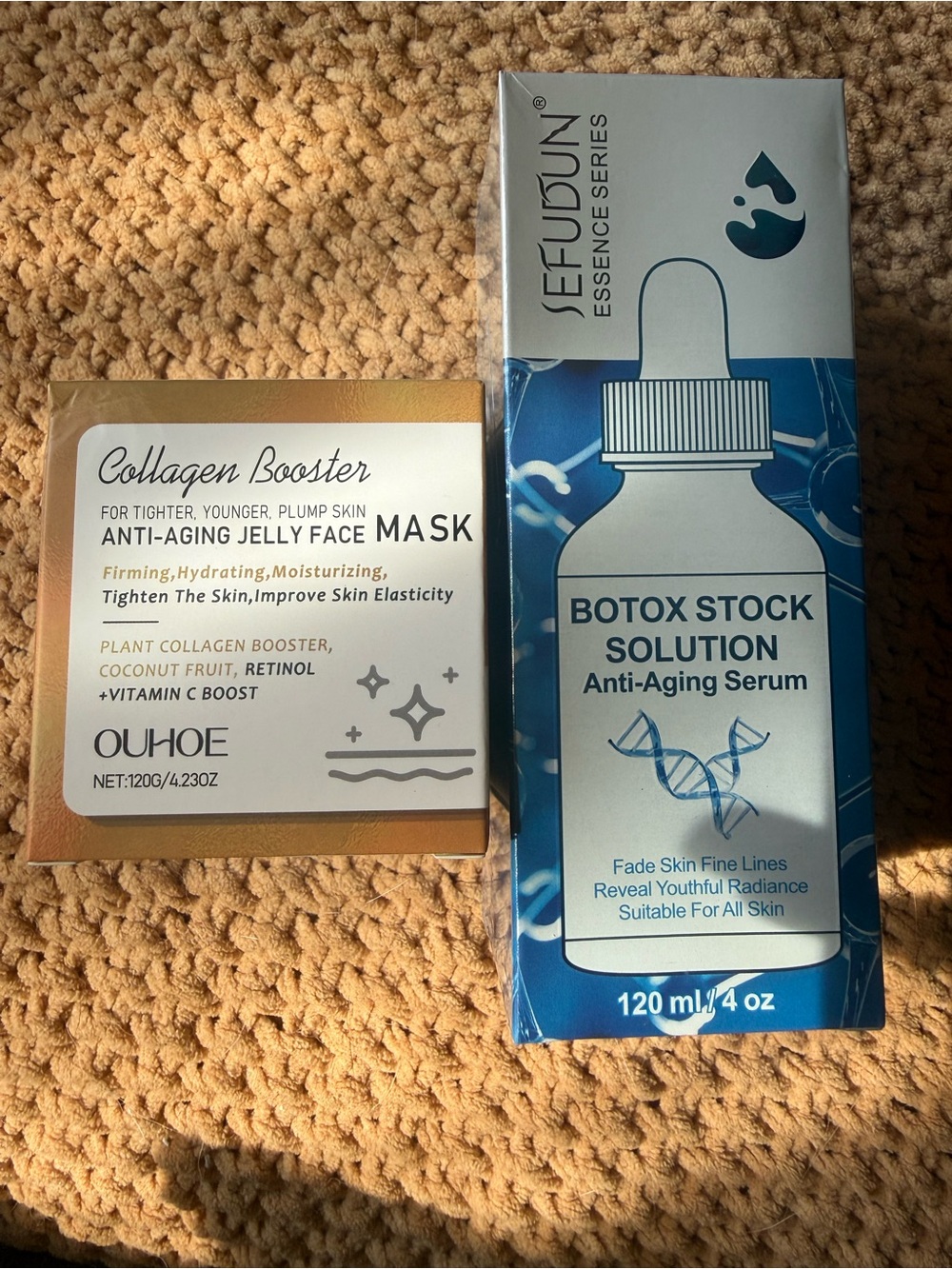 Collagen booster anti aging jelly mask and Anti-Aging Serum - Bundle